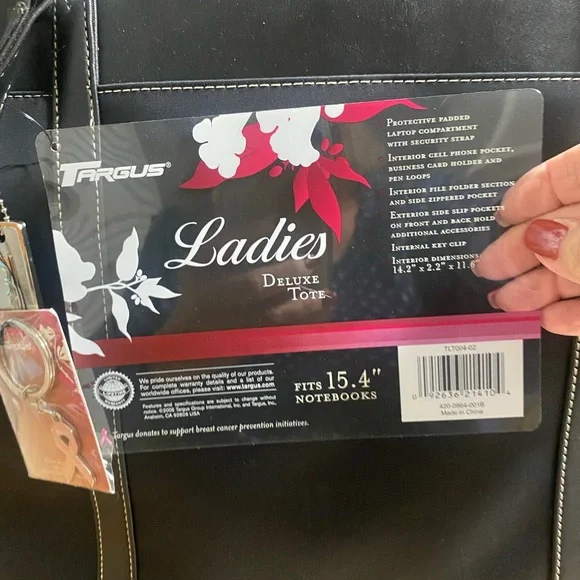 Targus Deluxe Black Tote - Brand New - Beautiful - Picture 5 of 5